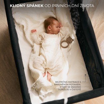 KINDERKRAFT SELECT Postieľka cestovná Moon Dream Black