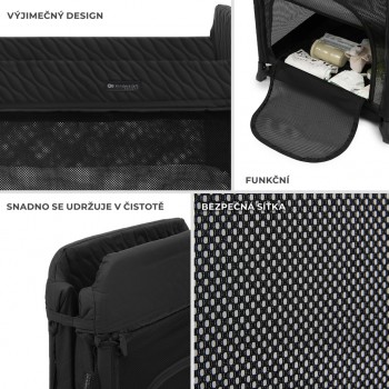 KINDERKRAFT SELECT Postieľka cestovná Moon Dream Black