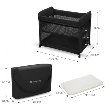 KINDERKRAFT SELECT Postieľka cestovná Moon Dream Black