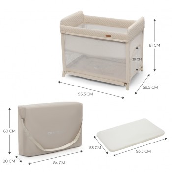 KINDERKRAFT SELECT Postieľka cestovná Moon Dream Beige
