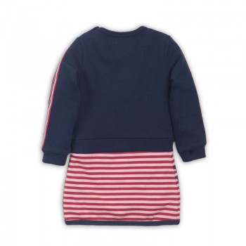 DIRKJE Šaty D-GiRL 80 Navy+red+pink