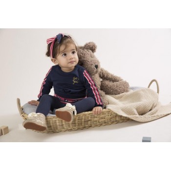 DIRKJE Šaty D-GiRL 80 Navy+red+pink