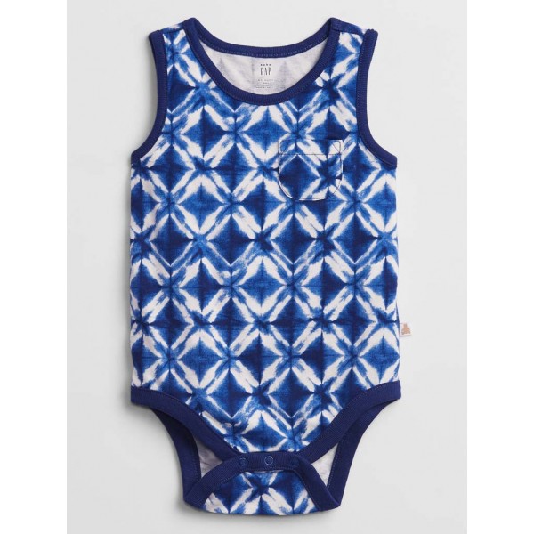 GAP Body bez rukávov Blue chlapec 0-3m