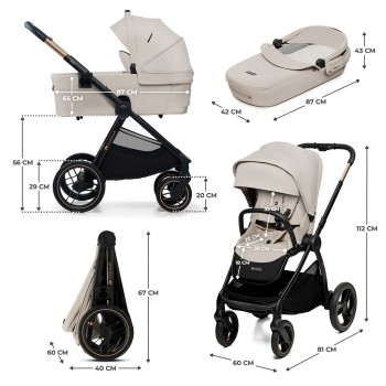 KINDERKRAFT Kočík kombinovaný Nea 2 2v1 Beige