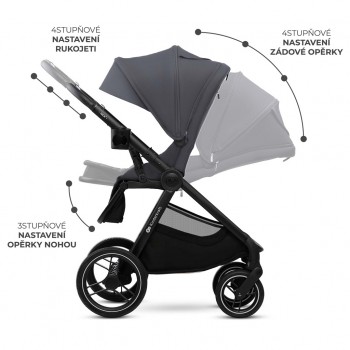 KINDERKRAFT Kočík kombinovaný Nea 2 2v1 Dark Grey