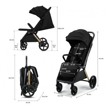 KINDERKRAFT Kočík športový Loom Black