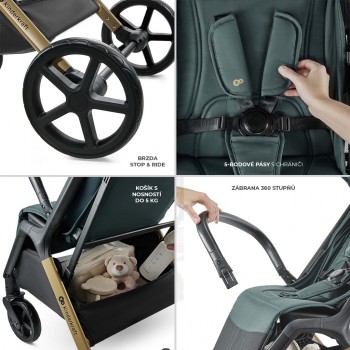 KINDERKRAFT Kočík športový Loom Green