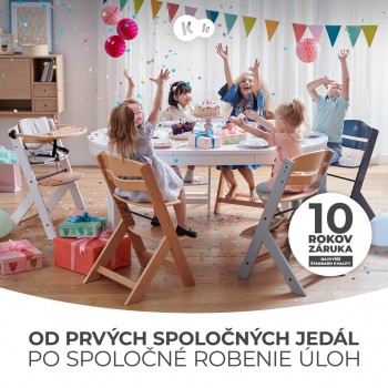 KINDERKRAFT Stolička jedálenská Enock White wooden, Premium