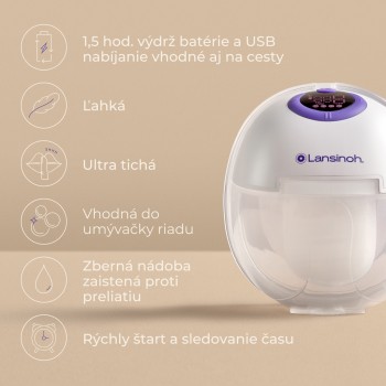 LANSINOH Odsávačka materského mlieka elektrická handsfree Solo