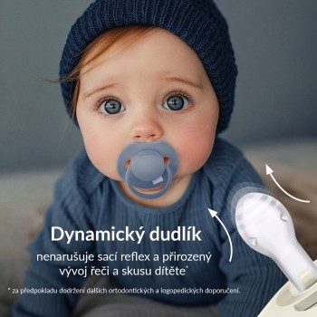 LOVI Cumlík silikónový dynamický Prime 0-6m 1ks Baby Blue