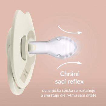 LOVI Cumlík silikónový dynamický Prime 18m+ 2ks Baby Lilac/Violet