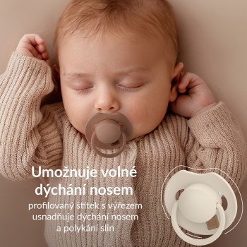 LOVI Cumlík silikónový dynamický Prime 18m+ 2ks Pistachio/Green