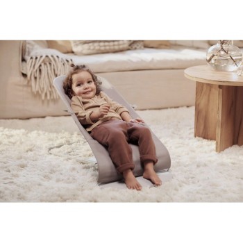 BABYBJÖRN Lehátko Bliss Woven Petal, Sand grey, svetlá šedá konštrukcia