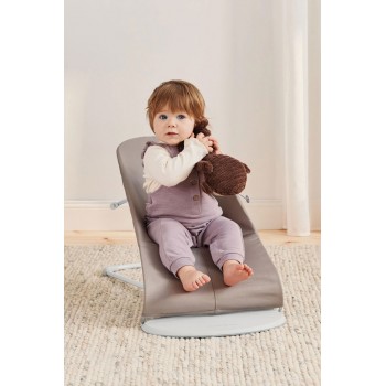 BABYBJÖRN Lehátko Bliss Woven Petal, Sand grey, svetlá šedá konštrukcia