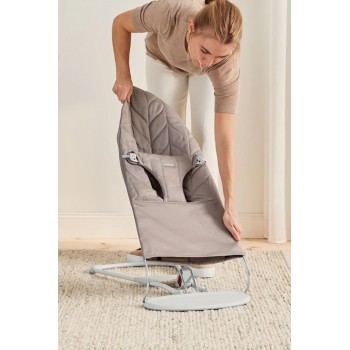 BABYBJÖRN Lehátko Bliss Woven Petal, Sand grey, svetlá šedá konštrukcia