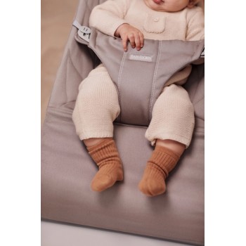 BABYBJÖRN Lehátko Bliss Woven Petal, Sand grey, svetlá šedá konštrukcia