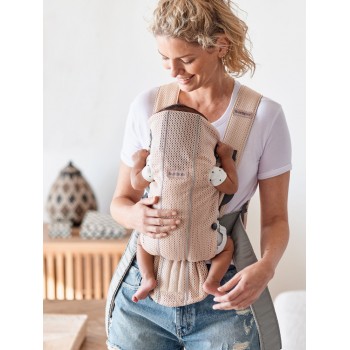 BABYBJÖRN Nosič Mini, Pearly Pink 3D Mesh