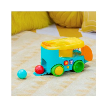 BRIGHT STARTS Autíčko vkladacie s loptičkami Pop & Roll Safari Bus™ 6m+