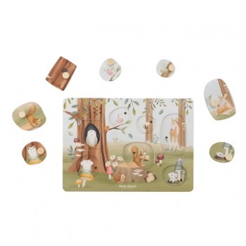 LITTLE DUTCH Puzzle so zvukom Forest friends