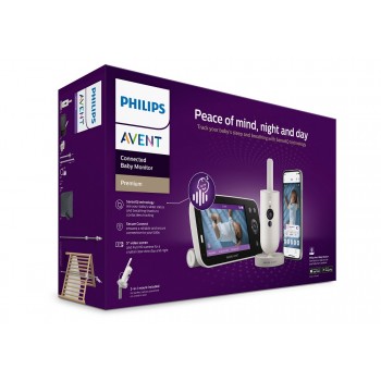 Philips AVENT Pestúnka detská chytrá Premium s prekladom plaču, sledovaním spánku a dýchania SCD971