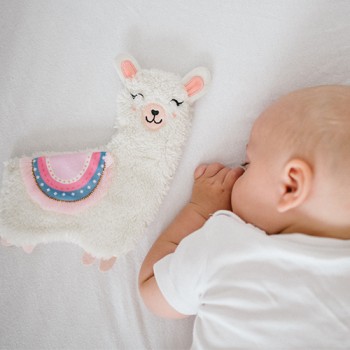 BABYONO Hračka maznáčik Lama Lulu ružová 0m+
