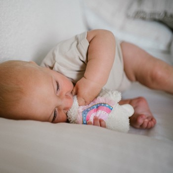 BABYONO Hračka maznáčik Lama Lulu ružová 0m+