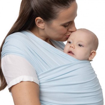 BOBA Nosič detí / šatka Wrap Serenity - Light Blue