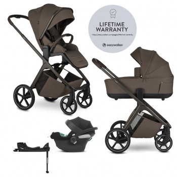 EASYWALKER Kočík kombinovaný Zoey Chestnut Brown + CYBEX Aton B2 i-Size + základňa