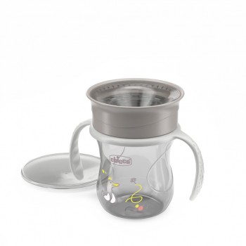 CHICCO Hrnček 360 Perfect X s držadlami grey, 12m+
