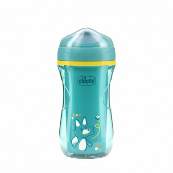 CHICCO Hrnček Active s tvrdým náustkom teal, 14m+