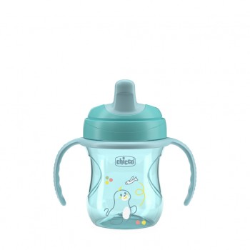 CHICCO Hrnček Training s držadlami teal, 6m+