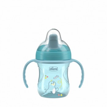 CHICCO Hrnček Training s držadlami teal, 6m+