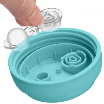 CHICCO Hrnček Training s držadlami teal, 6m+
