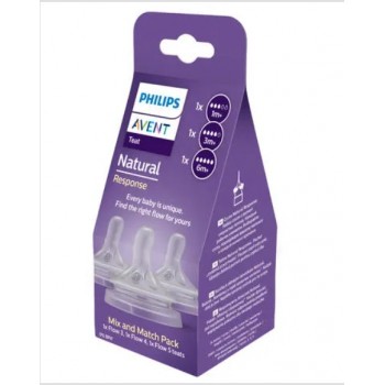 Philips AVENT Cumlík Natural Response mix 1m+,3m+,6m+, 3 ks