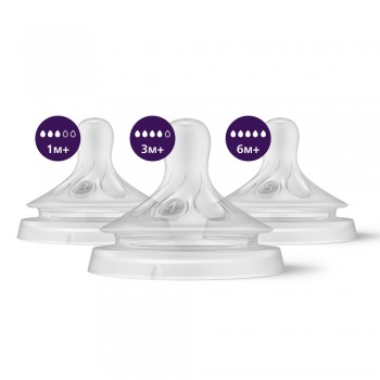 Philips AVENT Cumlík Natural Response mix 1m+,3m+,6m+, 3 ks