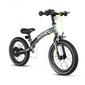 QPLAY Bicykel Miniby 3v1 Grey, vek 2 - 8 rokov