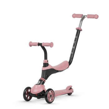 QPLAY Kolobežka / odrážadlo Sema Pink, vek 1 - 6 rokov, do 50 kg