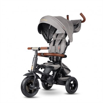 QPLAY Trojkolka Rito Deluxe Grey, 6 v 1, vek 10-72 mesiacov