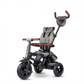 QPLAY Trojkolka Rito Deluxe Grey, 6 v 1, vek 10-72 mesiacov