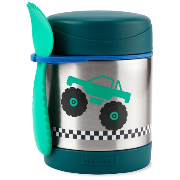 SKIP HOP Spark Style Termoska na jedlo s lyžičkou/vidličkou Monster Truck 325 ml, 3r+