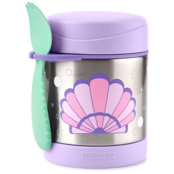 SKIP HOP Spark Style Termoska na jedlo s lyžičkou/vidličkou Mušľa 325 ml, 3r+