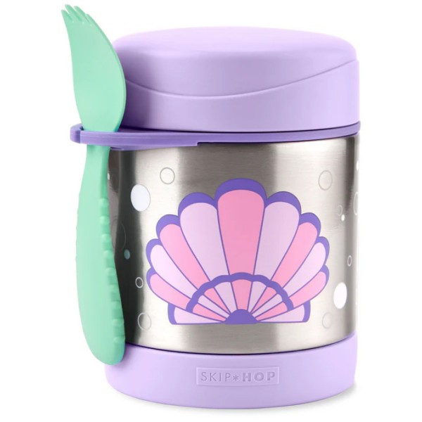 SKIP HOP Spark Style Termoska na jedlo s lyžičkou/vidličkou Mušľa 325 ml, 3r+