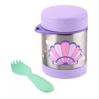 SKIP HOP Spark Style Termoska na jedlo s lyžičkou/vidličkou Mušľa 325 ml, 3r+