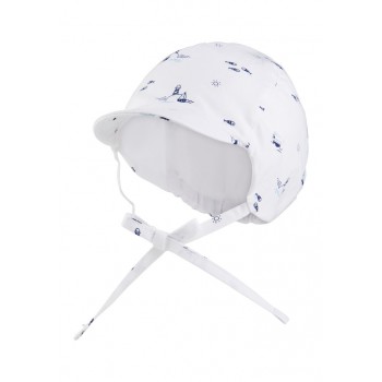 STERNTALER Čiapka so šiltom na zaväzovanie majáky chlapec-37 cm-2-3 m