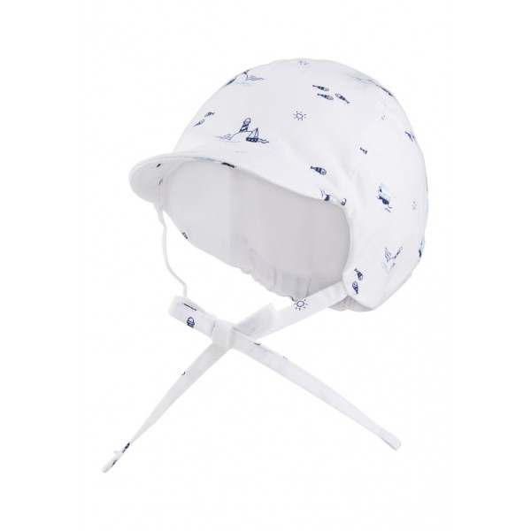 STERNTALER Čiapka so šiltom na zaväzovanie majáky chlapec-37 cm-2-3 m