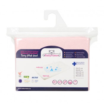 BABYMATEX Plachta nepremokavá 70x140 cm ružová