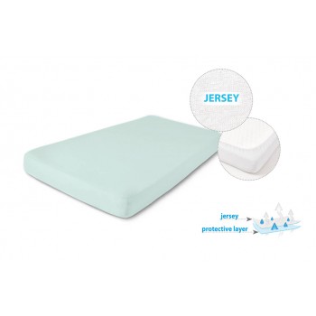 BABYMATEX Plachta nepremokavá Jersey 60x120 cm mätová