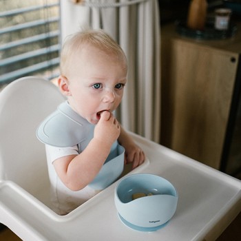 BABYONO Podbradník silikónový - Blue