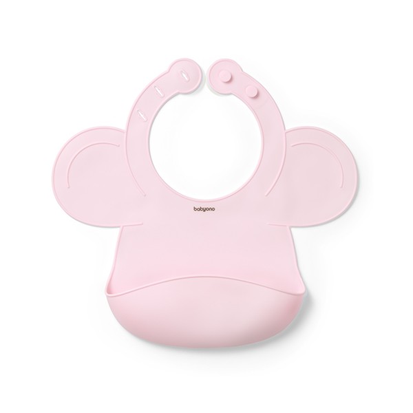BABYONO Podbradník silikónový - Pink