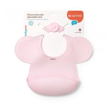 BABYONO Podbradník silikónový - Pink